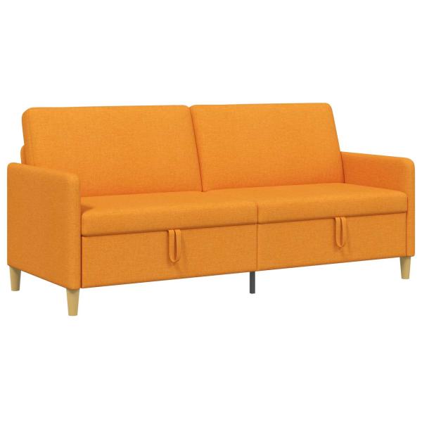 Sofa mit Stauraum Dunkelgelb 192 x 78 x 87 cm Polyester
