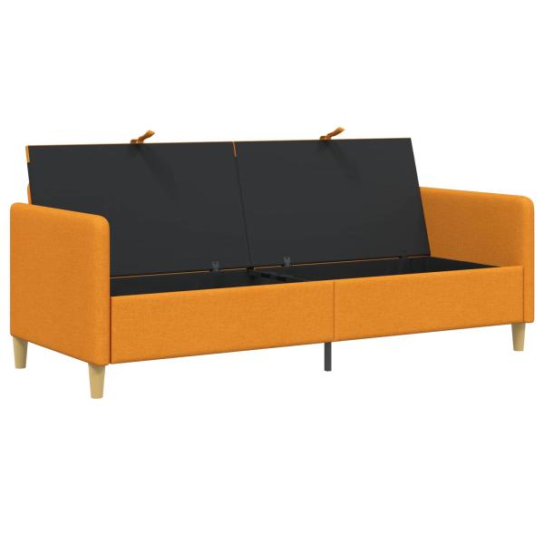 Sofa mit Stauraum Dunkelgelb 192 x 78 x 87 cm Polyester