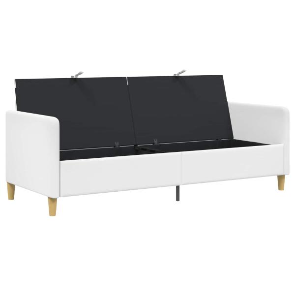 Sofa mit Stauraum Weiß 192 x 78 x 87 cm Polyester