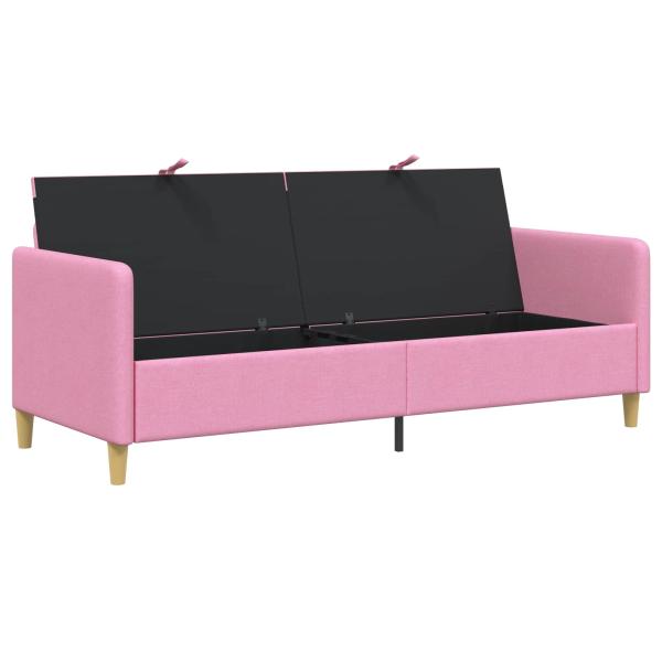 Sofa mit Stauraum Rosa 192 x 78 x 87 cm Polyester