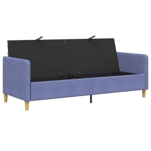 Sofa mit Stauraum Jeans blau 192 x 78 x 87 cm Polyester