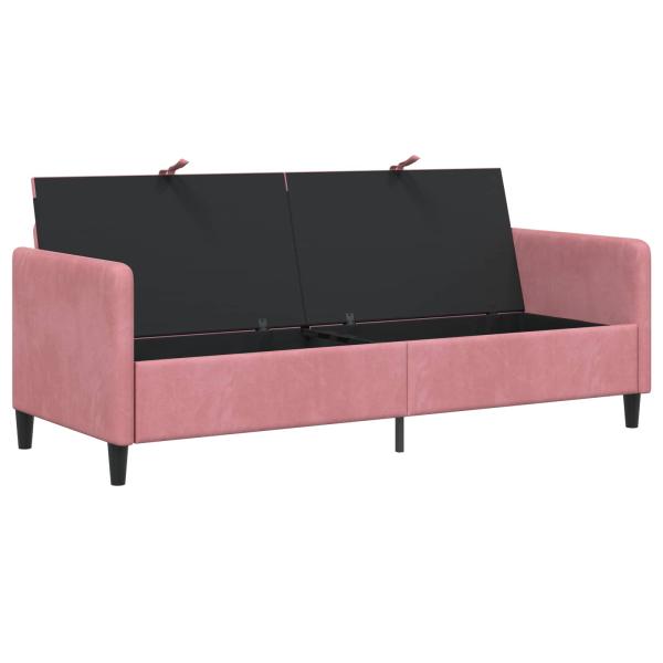 Sofa mit Stauraum Rosa 192 x 78 x 87 cm Polyester