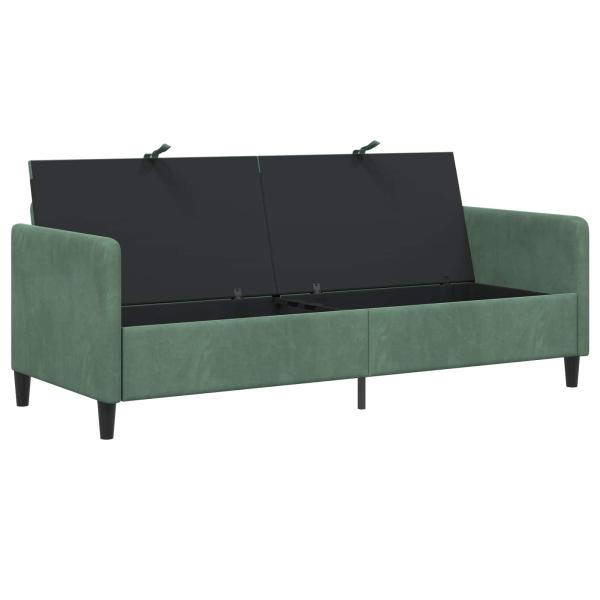 Sofa mit Stauraum Meergrün 192 x 78 x 87 cm Polyester