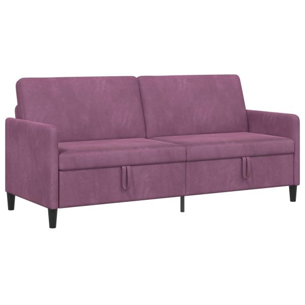 Sofa mit Stauraum Lila 192 x 78 x 87 cm Polyester