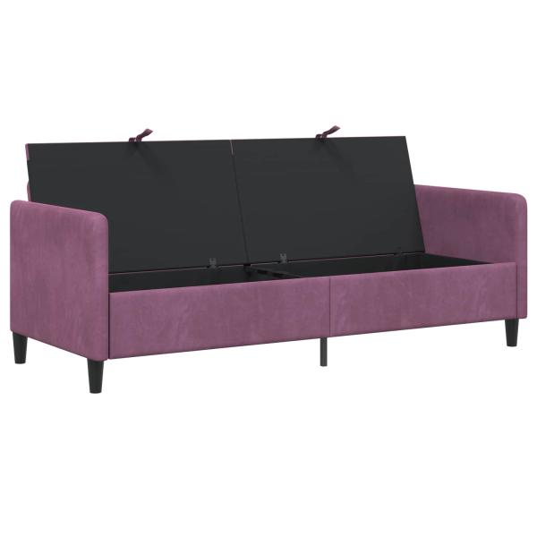 Sofa mit Stauraum Lila 192 x 78 x 87 cm Polyester