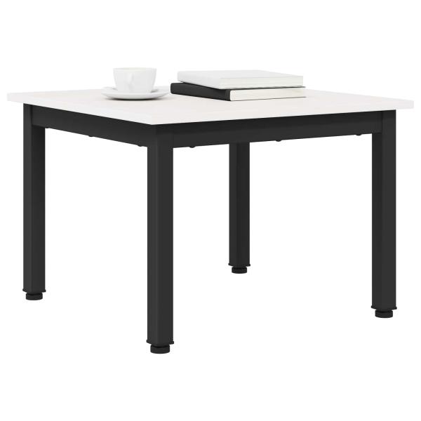 Couchtisch Weiß 50 x 50 x 36 cm Massives Kiefernholz