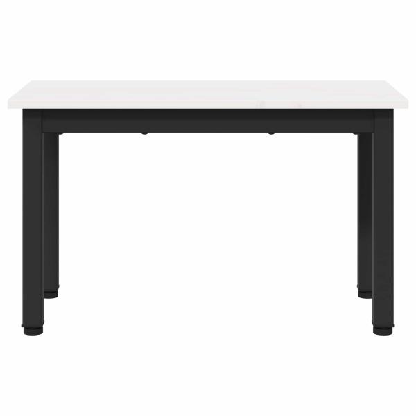 Couchtisch Weiß 60 x 30 x 36 cm Massives Kiefernholz