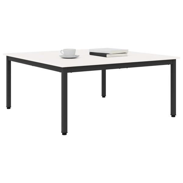 Couchtisch Weiß 100 x 100 x 45 cm Massives Kiefernholz