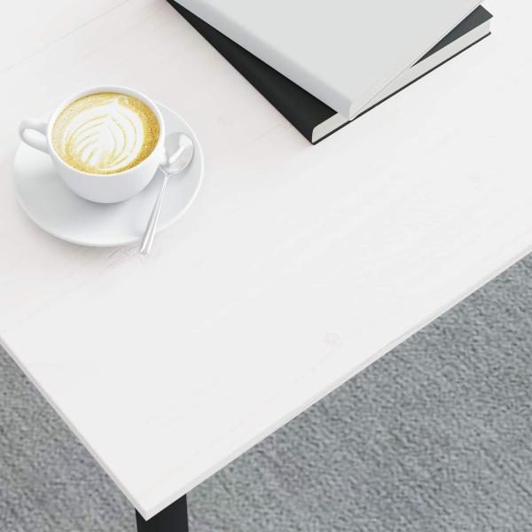 Couchtisch Weiß 100 x 100 x 45 cm Massives Kiefernholz