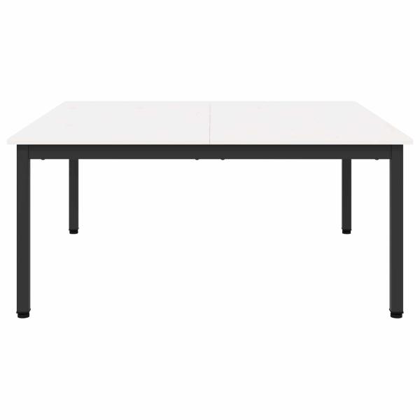 Couchtisch Weiß 100 x 100 x 45 cm Massives Kiefernholz