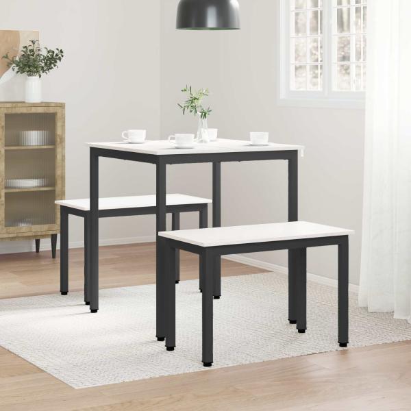 Esstisch Weiß 70 x 70 x 75 cm Massives Kiefernholz