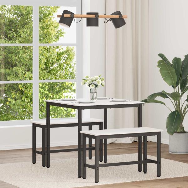 ARDEBO.de - Esstisch Weiß 80 x 80 x 75 cm Massives Kiefernholz