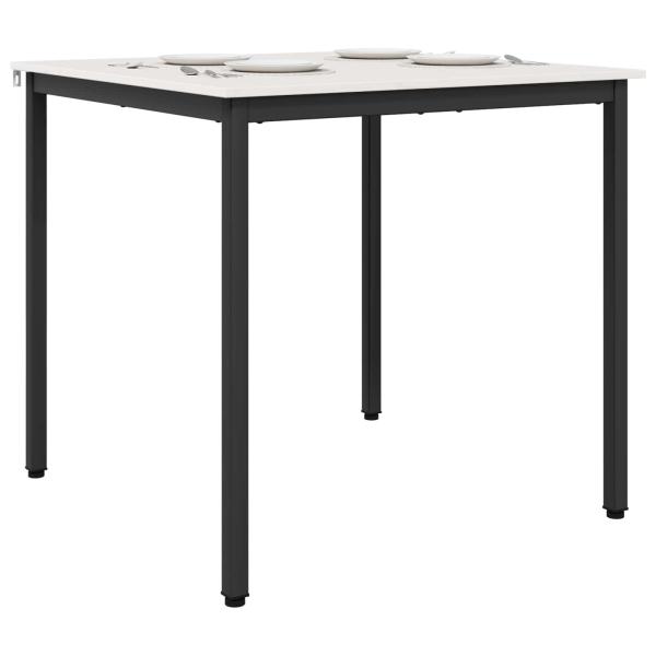 Esstisch Weiß 80 x 80 x 75 cm Massives Kiefernholz