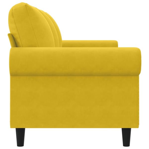 3-Sitzer-Sofa Gelb 180 cm Samt