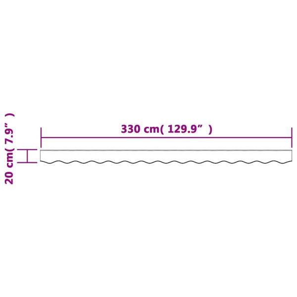 Markisenvolant Gelb und Grau Gestreift 350 cm