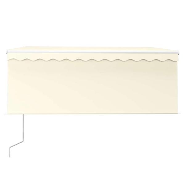 Markise Automatisch Einziehbar mit Volant 3,5x2,5 m Creme