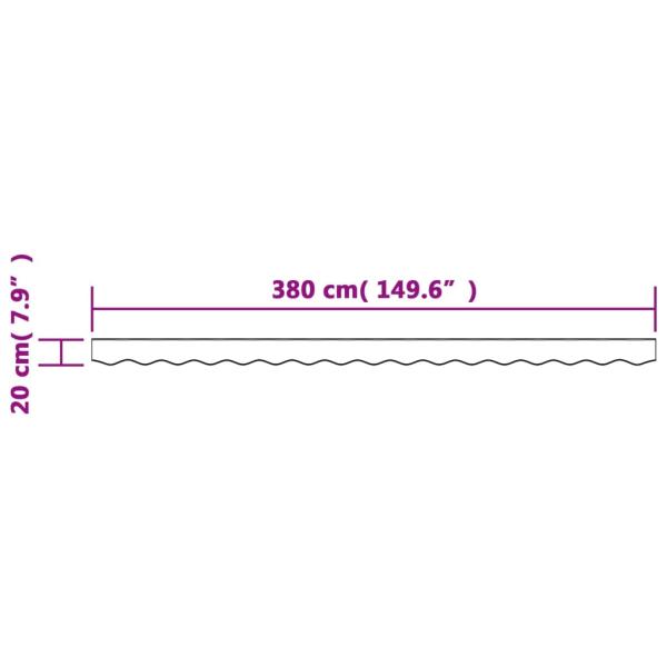 Markisenvolant Gelb und Weiß Gestreift 400 cm
