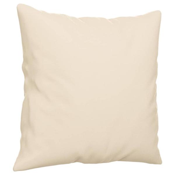 3-tlg. Sofagarnitur mit Kissen Beige Mikrofasergewebe