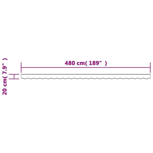 Markisenvolant Gelb und Grau Gestreift 500 cm