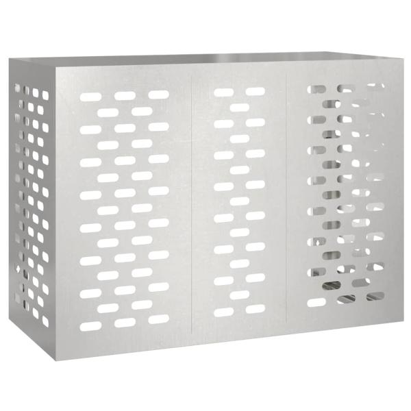 Klimaanlagenabdeckung Silber 110 x 50 x 80 cm Verzinkter Stahl
