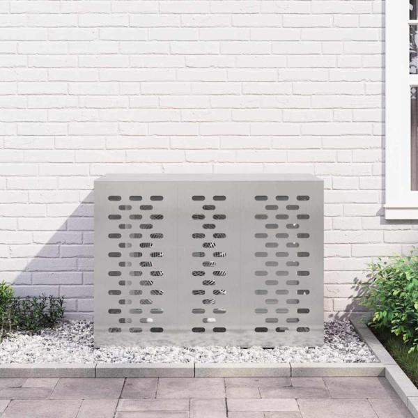Klimaanlagenabdeckung Silber 110 x 50 x 80 cm Verzinkter Stahl