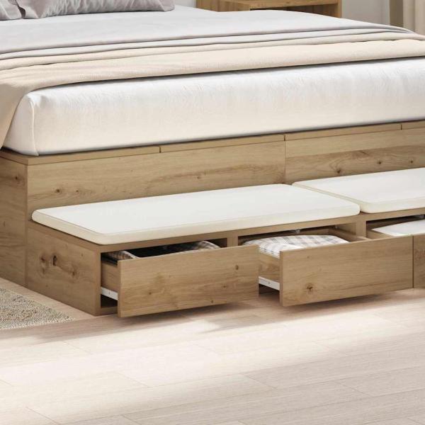 Bettschubladen Artisan-Eiche 135 x 36,5 x 16,5 cm Holzwerkstoff