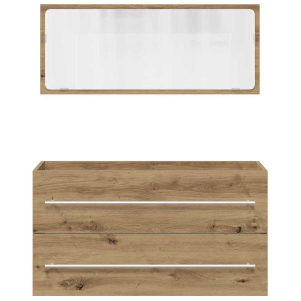 2-tlg. Badmöbel-Set Artisan-Eiche Holzwerkstoff