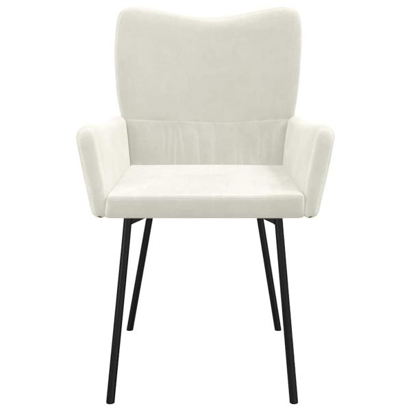 Esszimmerstühle 2 Stk. Creme Samt