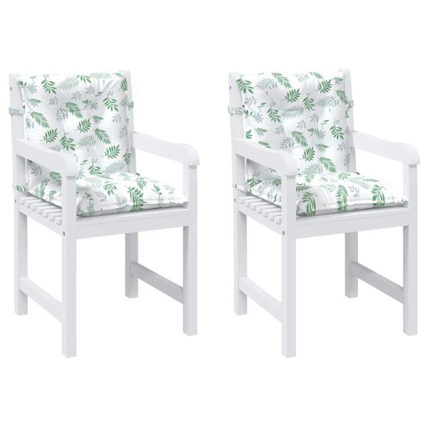 Outdoor-Kissen 2 stk. Stoff Feines Blattmuster 100 x 50 x 7 cm