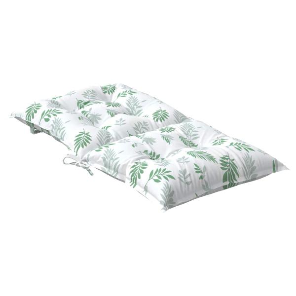Outdoor-Kissen 2 stk. Stoff Feines Blattmuster 100 x 50 x 7 cm