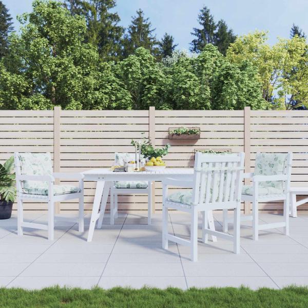 ARDEBO.de - Outdoor-Kissen 4 stk. Feines Blattmuster 100 x 50 x 7 cm