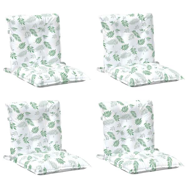 Outdoor-Kissen 4 stk. Feines Blattmuster 100 x 50 x 7 cm