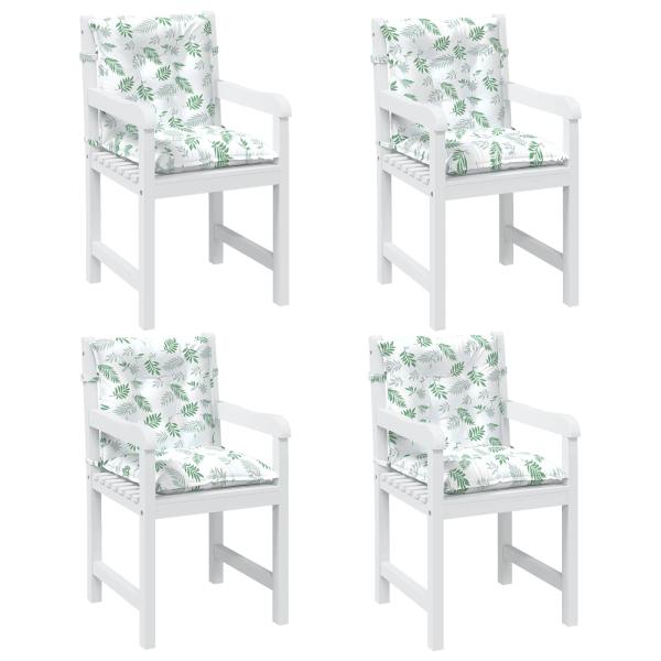 Outdoor-Kissen 4 stk. Feines Blattmuster 100 x 50 x 7 cm