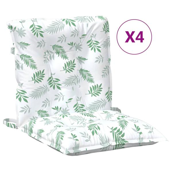 Outdoor-Kissen 4 stk. Feines Blattmuster 100 x 50 x 7 cm