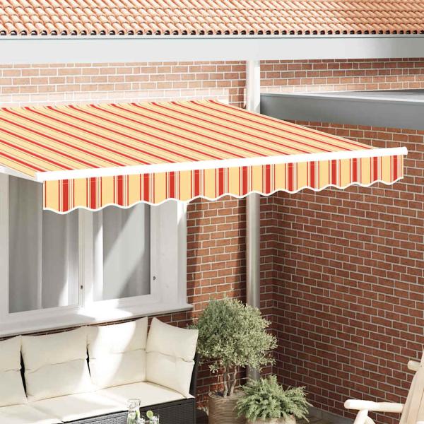 ARDEBO.de - Ersatzvolant für Markise für 2,5 m Gelb & Orange Gestreift