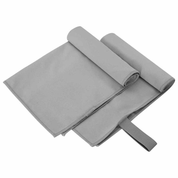 ARDEBO.de - Sporthandtücher 2 stk. Dunkelgrau 50 x 30 cm