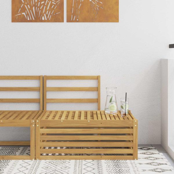ARDEBO.de - Outdoor-Sofagarnitur Weiß 91 x 63 x 73 cm Massivholz Akazie