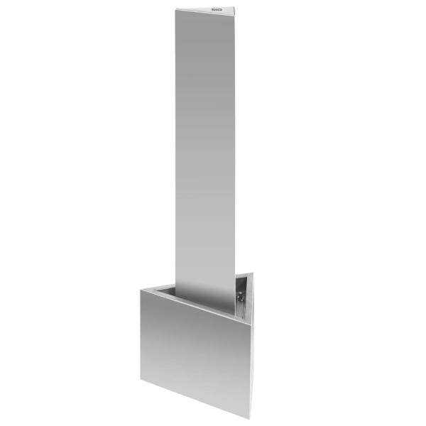 Gartenbrunnen Silbern 37,7x32,6x110 cm Edelstahl