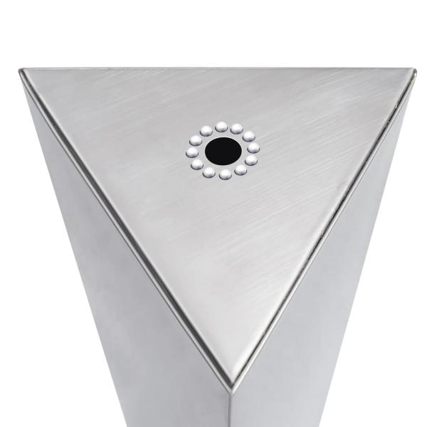 Gartenbrunnen Silbern 37,7x32,6x110 cm Edelstahl
