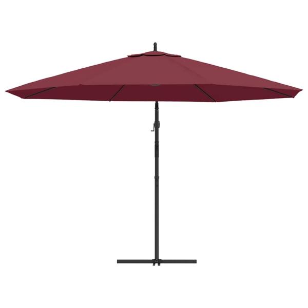 Ampelschirm mit Aluminium-Mast 350 cm Bordeauxrot