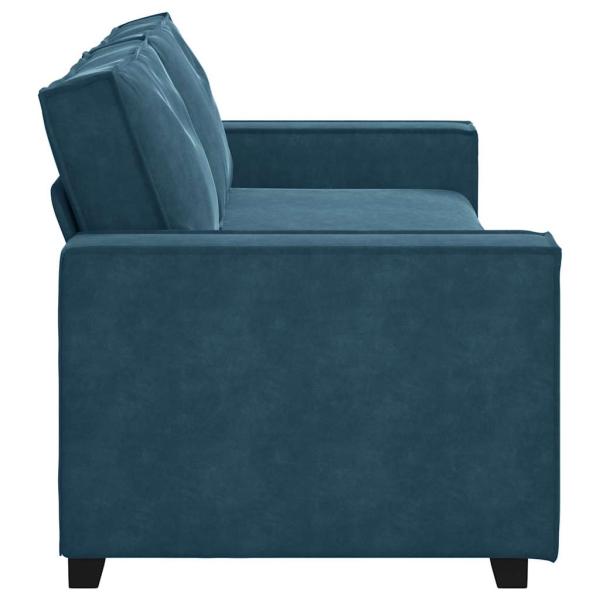 3-Sitzer-Sofa Blau 220x78x84 cm Samt