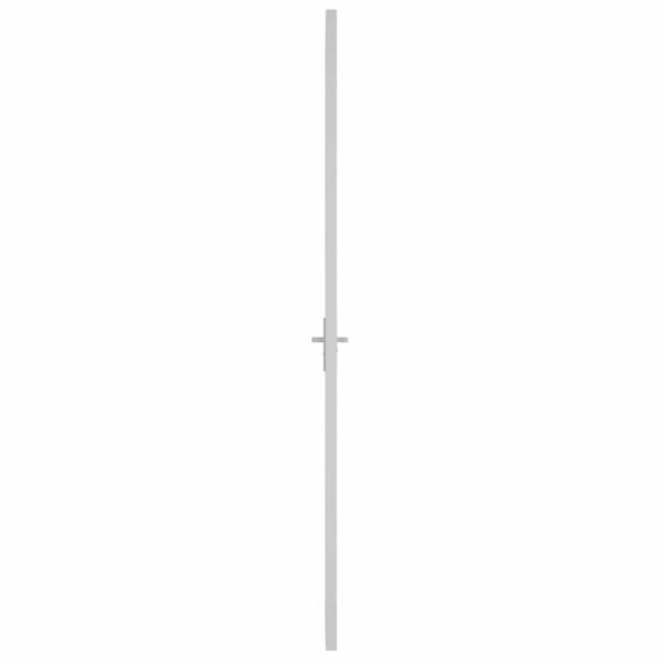 Innentür 93x201,5 cm Weiß Mattglas und Aluminium