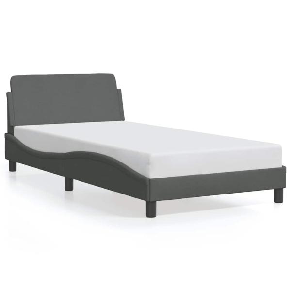 Bettgestell "Dover" Dunkelgrau 100x203 cm Stoff