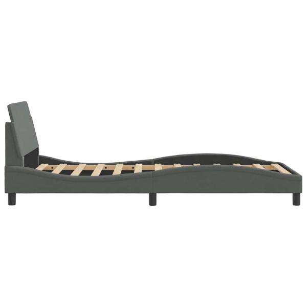Bettgestell "Dover" Dunkelgrau 100x203 cm Stoff