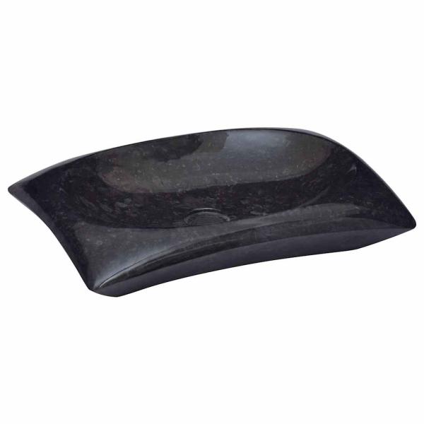 ARDEBO.de - Waschbecken Schwarz 50x35x10 cm Marmor
