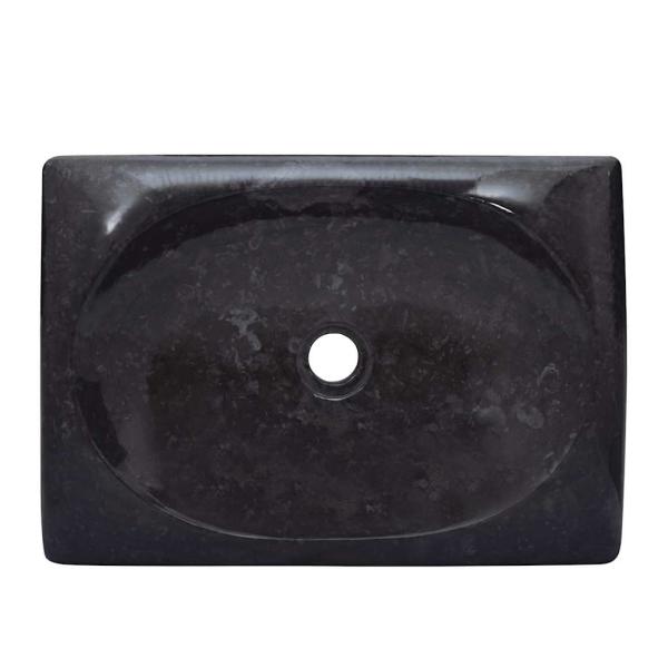 Waschbecken Schwarz 50x35x10 cm Marmor