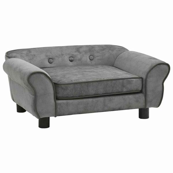 Hundesofa Dunkelgrau 72x45x30 cm Plüsch