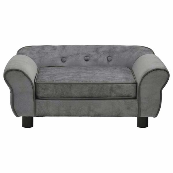 Hundesofa Dunkelgrau 72x45x30 cm Plüsch