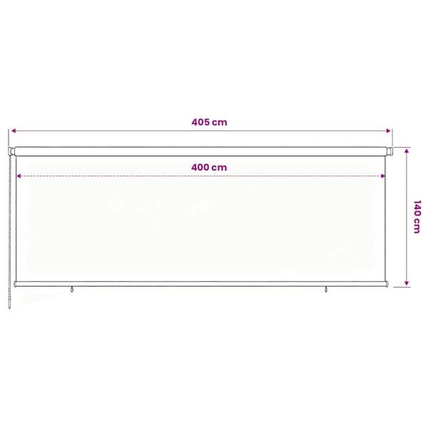 Außenrollo 405 (B)x140 (H) cm Blau HDPE