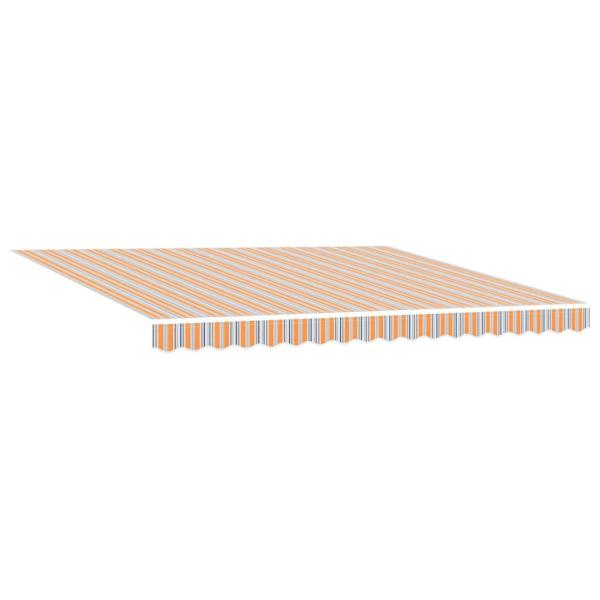 Ausziehbare Markise Mehrfarbig 400 x 350 cm Stoff und Aluminium